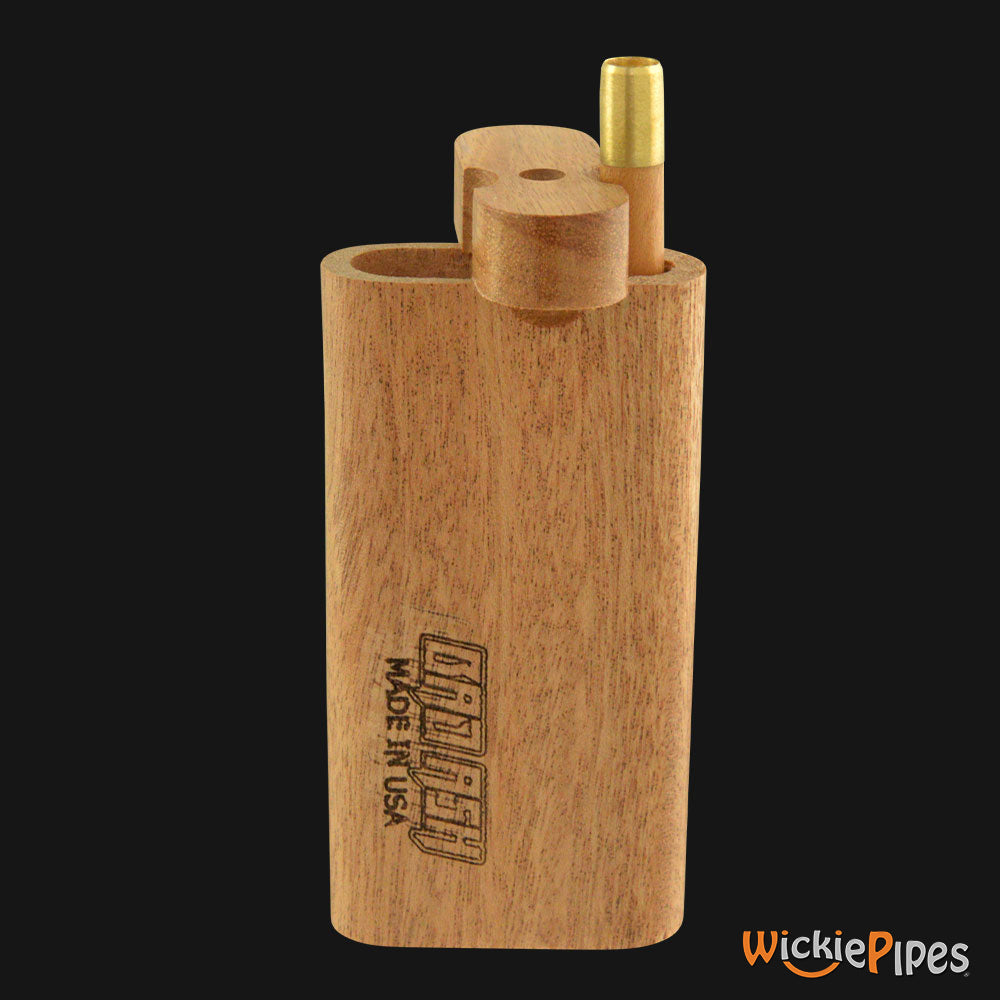 Bad Ash Mahogany 4-Inch Wood Dugout System open twist lid & brass pipe.