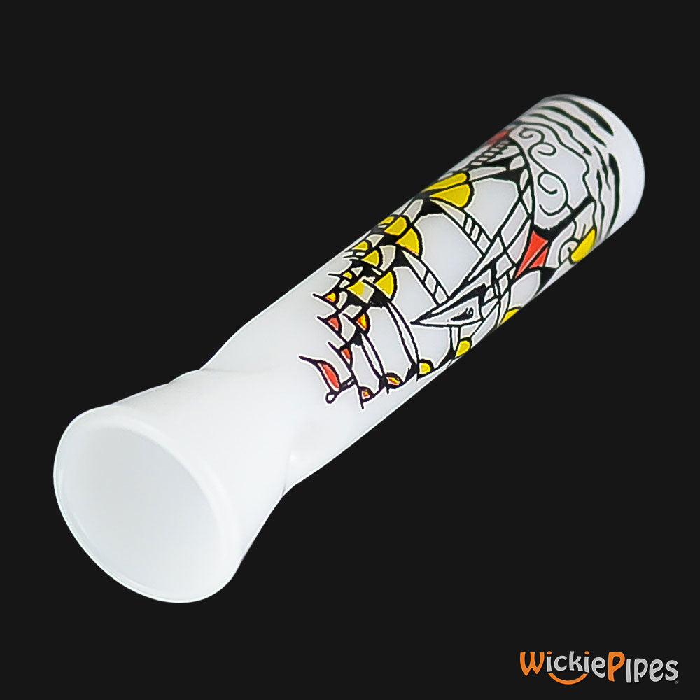 Jellyfish Glass - Jax-Bat Tattoo 3.5-Inch Glass Chillum Pipe