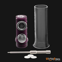 Thumbnail for Fumo Pipe Bling Aloha Purple mouthpiece off screens and poker.