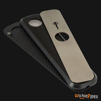 Thumbnail for Genius Pipe Top Secret 3-piece Evolution Slider stainless steel screen Dimple-Filter open.