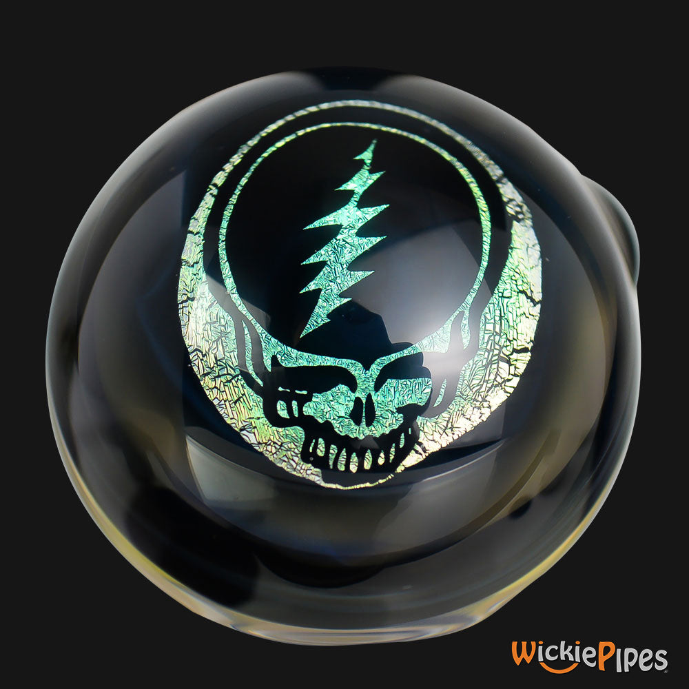 BC Glass - Skull Dichro 5-Inch Thick Glass Sherlock Pipe