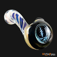 Thumbnail for BC Glass - Skull Dichro 5-Inch Thick Glass Sherlock Pipe