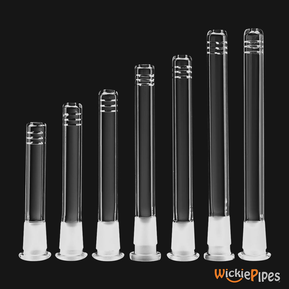 WickiePipes 18mm-14mm Low-Pro 3-6 Inch Diffused Glass Downstems.