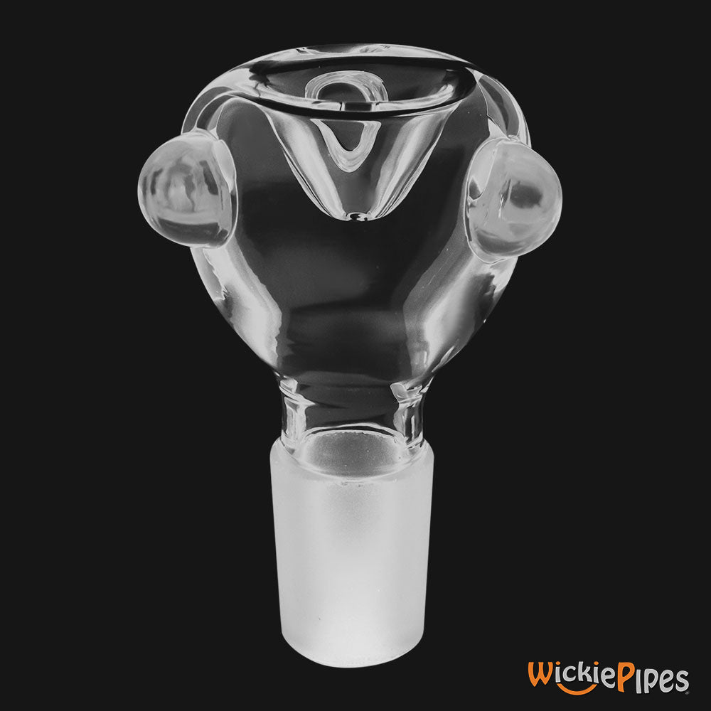 WickiePipes 18mm Clear Standard Male Dry-Herb Glass Bowl.