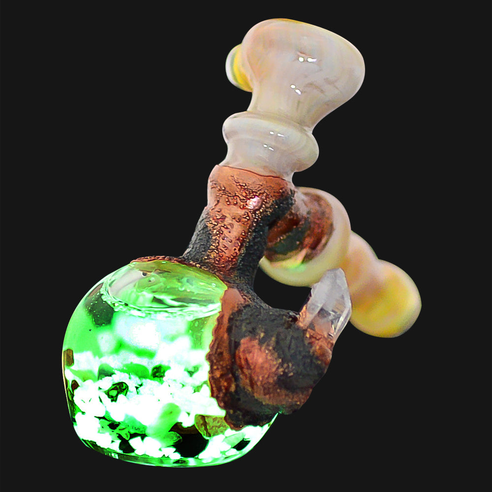 Cherry Glass - Glowstone Glycerin - Lava Patina Hammer Pipe