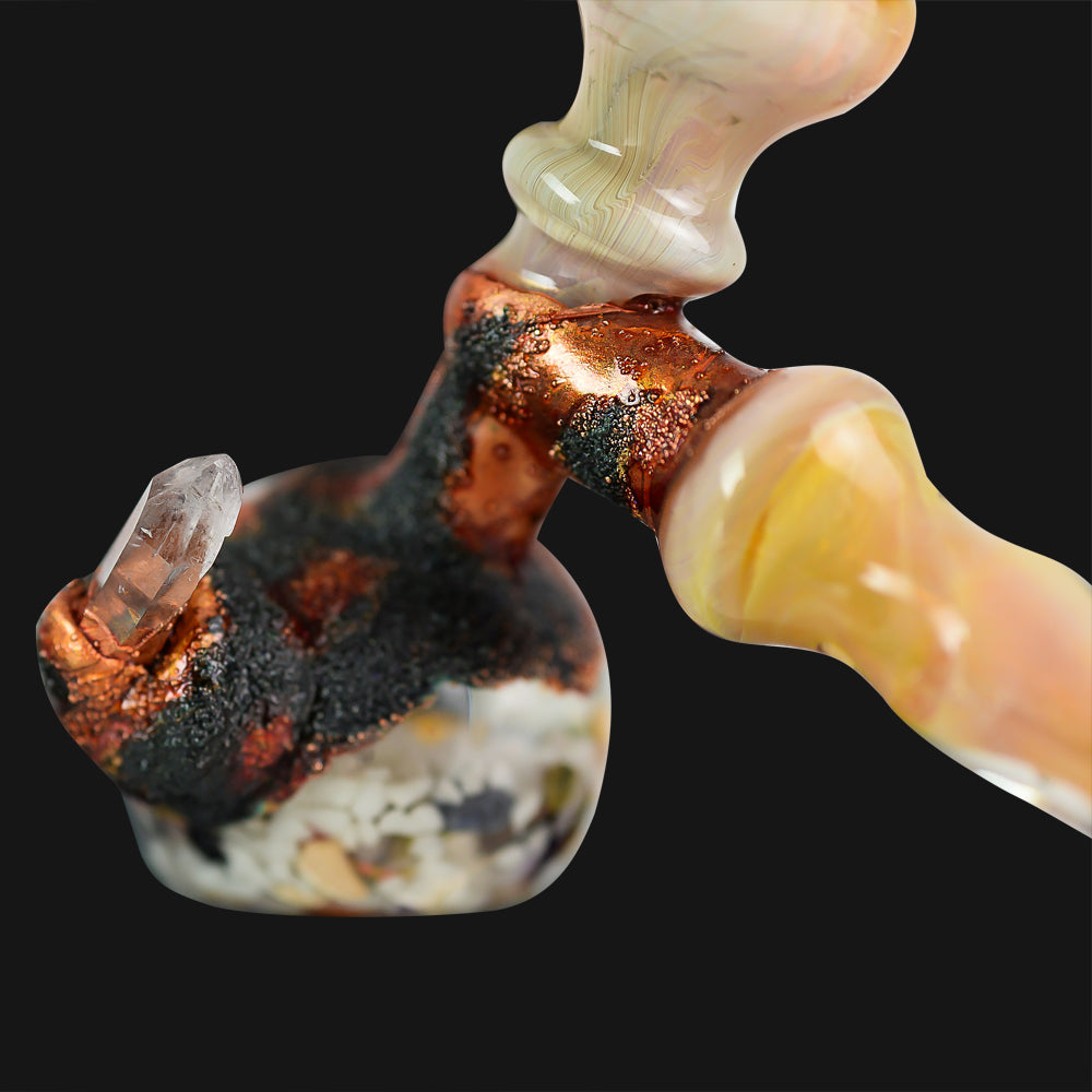 Cherry Glass - Glowstone Glycerin - Lava Patina Hammer Pipe