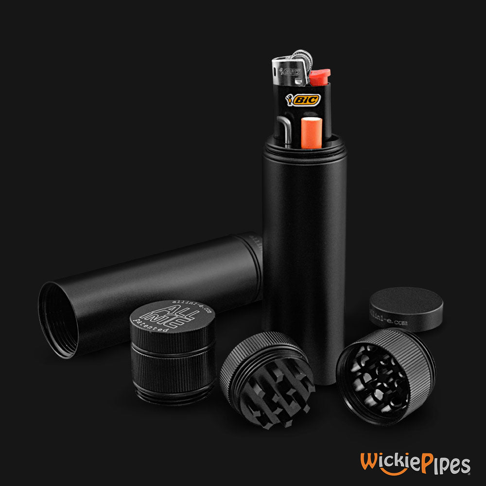 ALLIN1E - All-In-One Dugout Smoking System accessories and use spread.