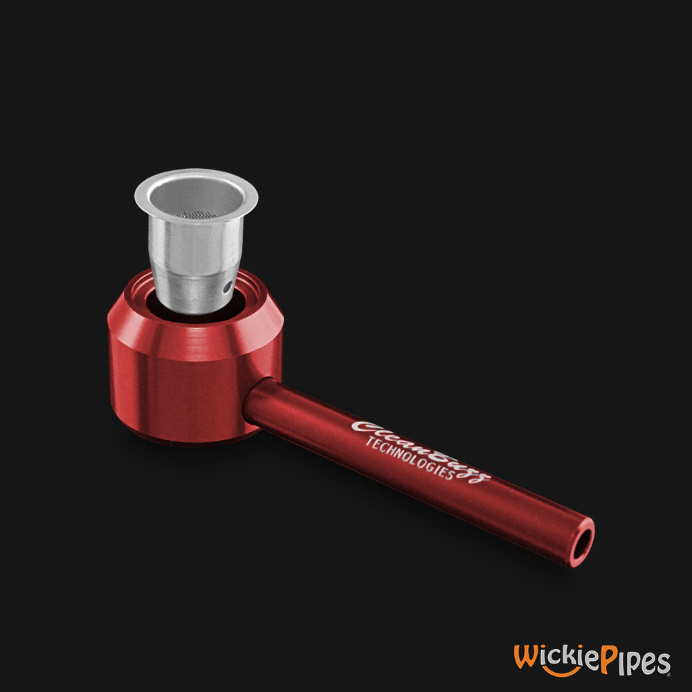 Clean Buzz - CastAway Pipe Red 3.5-Inch Hand Pipe bowl liner drops in pipe.