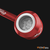Thumbnail for Clean Buzz - CastAway Pipe System Red 3.5-Inch Hand Pipe bowl close up.