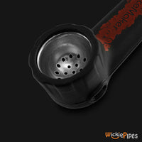 Thumbnail for PieceMaker - Karma Burnout Black 3.5-Inch Silicone Hand Pipe close up with open bowl.