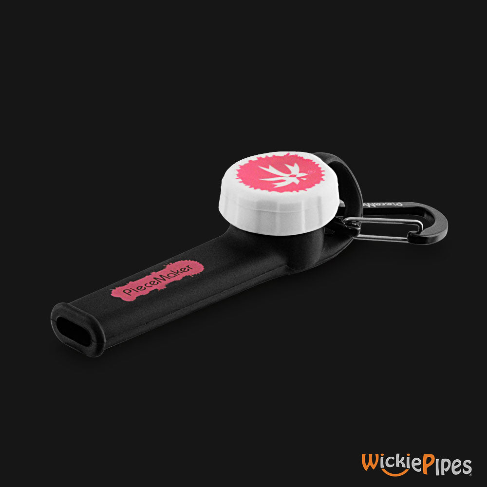 PieceMaker - Karma GO Blackpink 4-Inch Silicone Hand Pipe front mouthpiece with cap on.