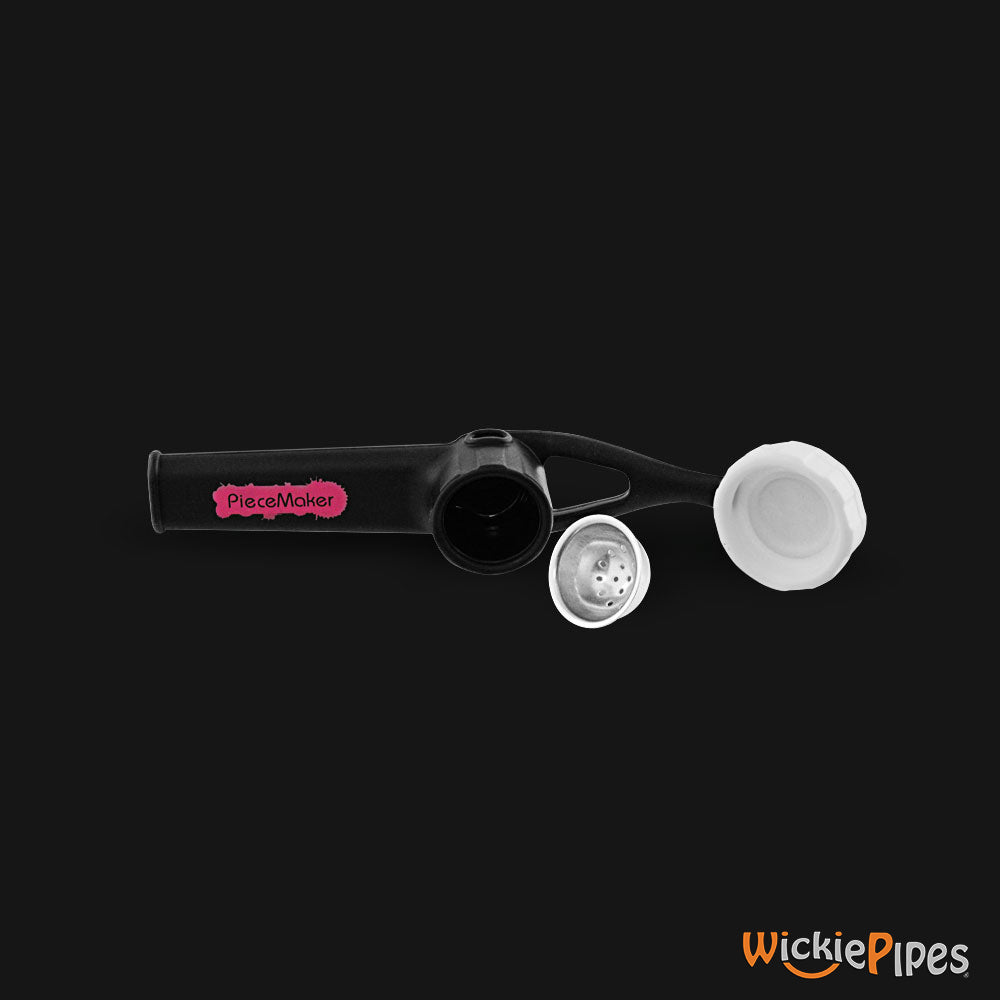 PieceMaker - Karma GO Blackpink 4-Inch Silicone Hand Pipe side with bowl out.