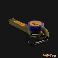 Thumbnail for PieceMaker - Karma GO Wildwood 4-Inch Silicone Hand Pipe front right with cap on.