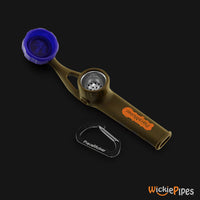 Thumbnail for PieceMaker - Karma GO Wildwood 4-Inch Silicone Hand Pipe top with cap off.