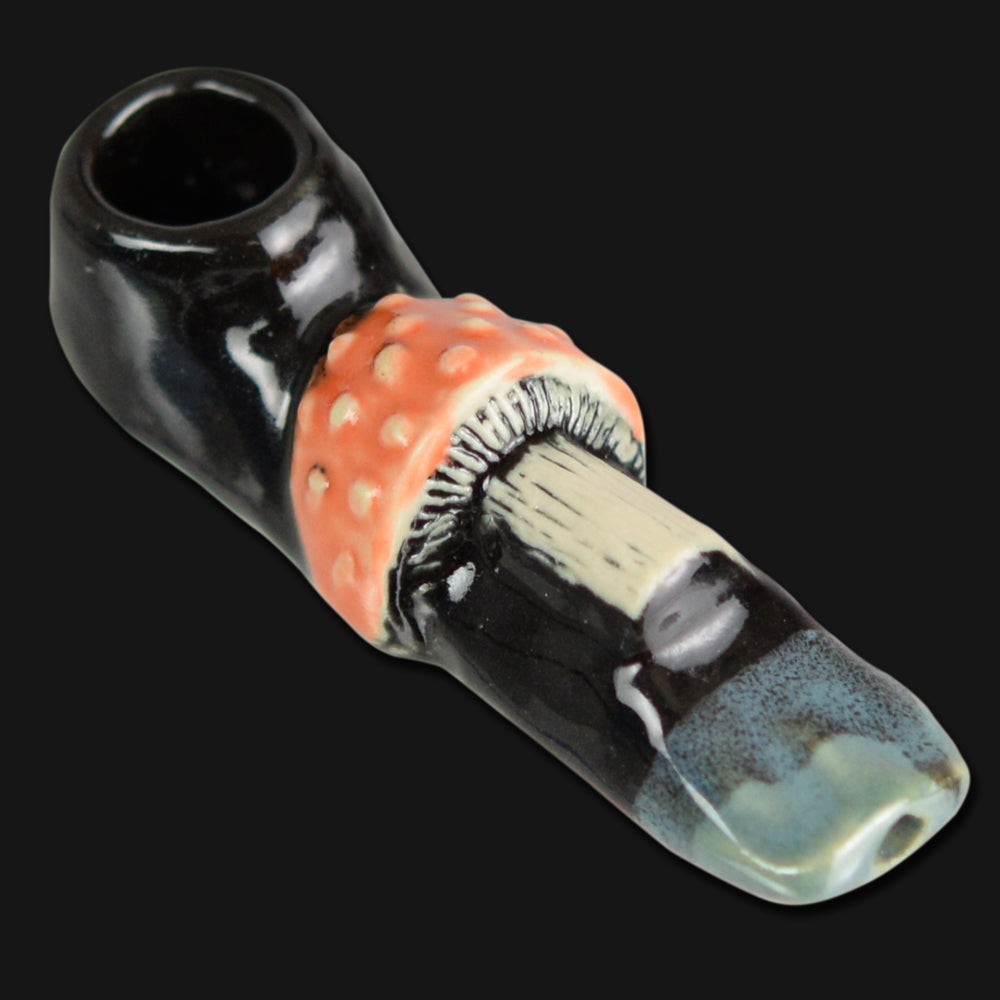 JM Ceramics - Mushroom 3.25-Inch Ceramic Hand Pipe