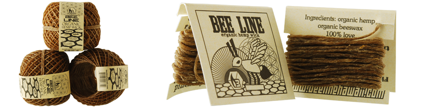 Bee Line | 100% Natural Organic Hemp Wick for Herb