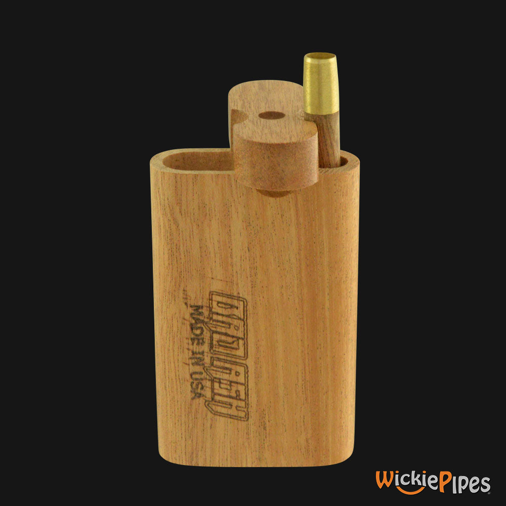 Bad Ash Mahogany Viga 3.25-Inch Wood Dugout System open lid brass pipe.