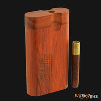 Thumbnail for Bad Ash Paduk 3.25-Inch Wood Dugout System closed lid & brass pipe.