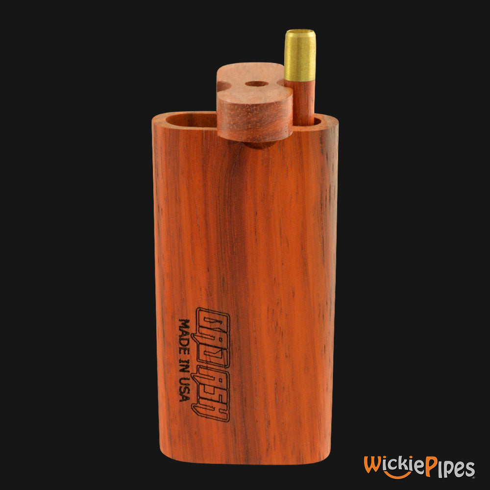 Bad Ash - Dugout & One-Hitter Brass Pipe 4-Inch Exotic Wood
