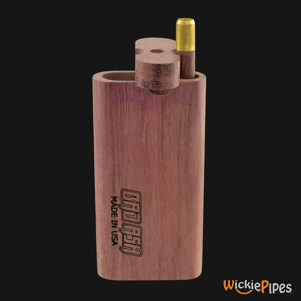 Bad Ash Purple Heart 4-Inch Wood Dugout System open twist lid & pipe.