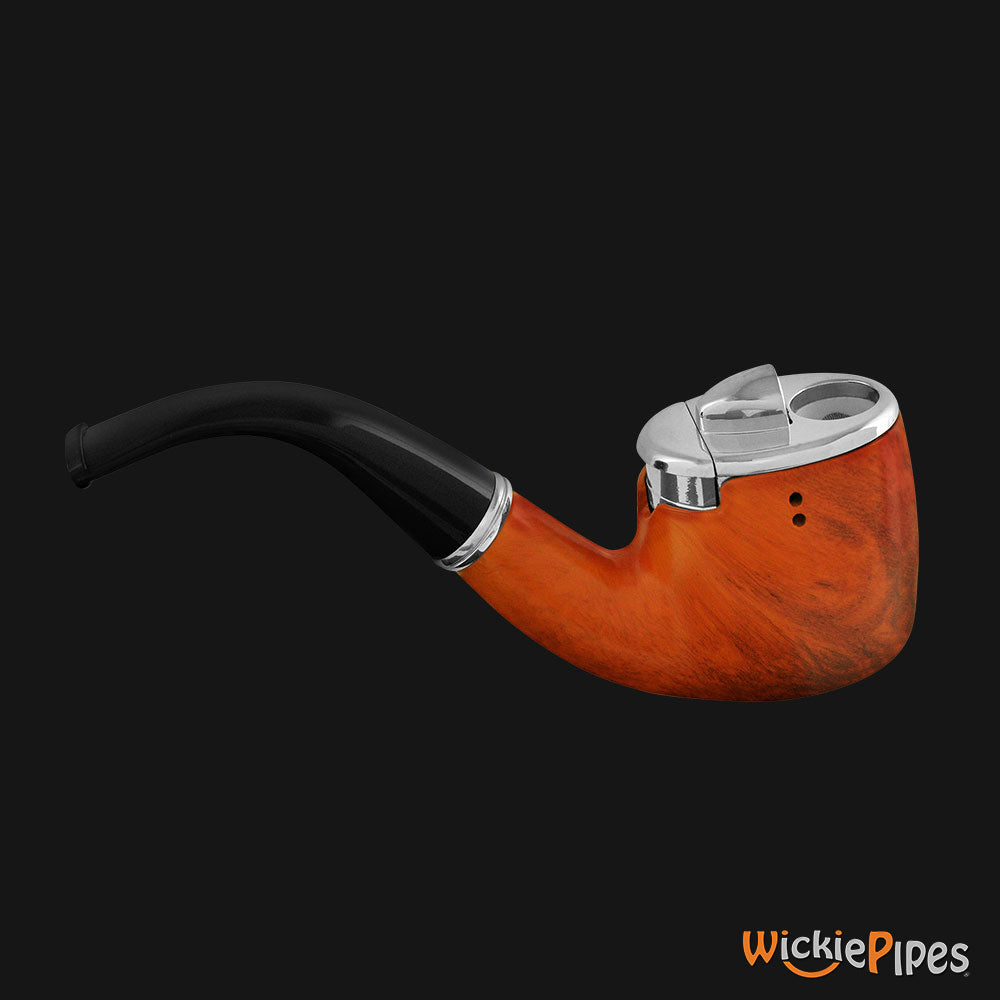 Clickit Sherlock Classic Pipe Lighter Silver side right.