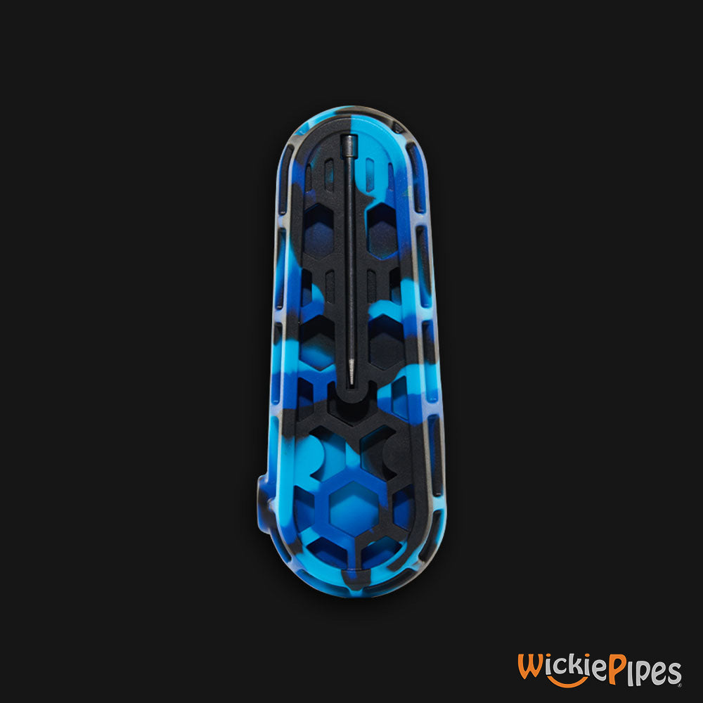 EYCE Glacier Spoon 4.75-Inch Indestructible Silicone Smoking Pipe Winter Blue bottom stainless steel poker