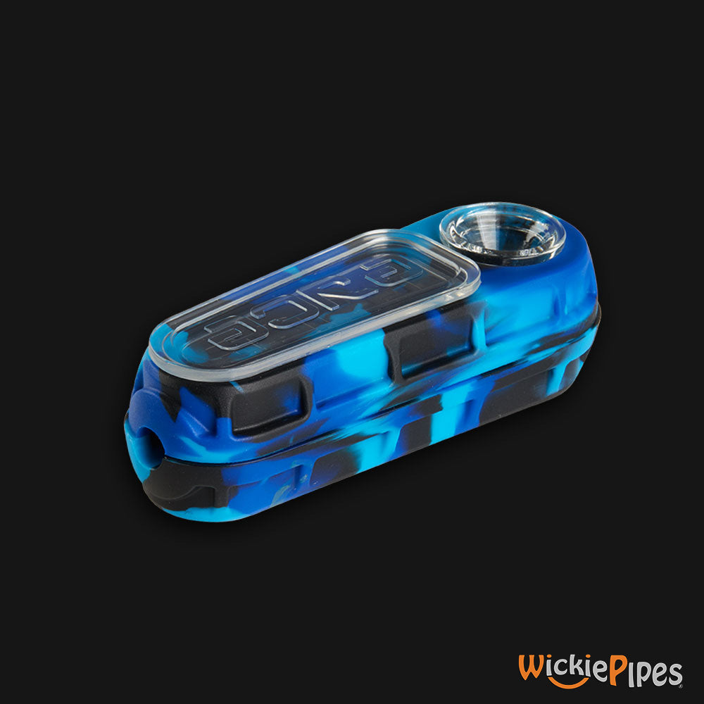 EYCE Glacier Spoon 4.75-Inch Indestructible Silicone Smoking Pipe Winter Blue mouthpiece