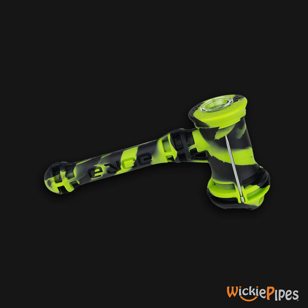 EYCE Hammer Bubbler 7-Inch Indestructible Silicone Smoking Water Pipe Creature Green