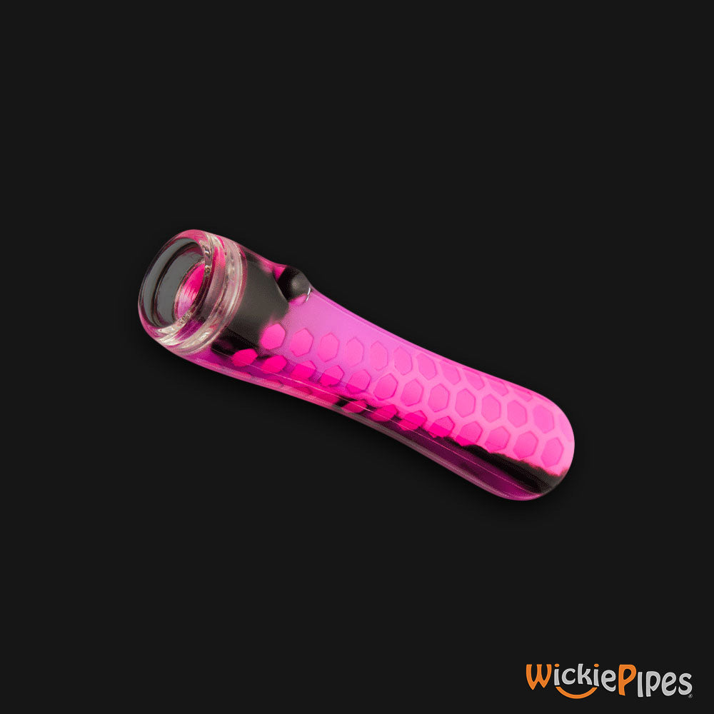 EYCE Oraflex Honeycomb Shorty 3.75-Inch Indestructible Silicone Chillum Smoking Pipe Bangin Pink