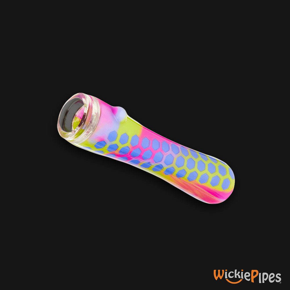 EYCE Oraflex Honeycomb Shorty 3.75-Inch Indestructible Silicone Chillum Smoking Pipe Cotton Candy