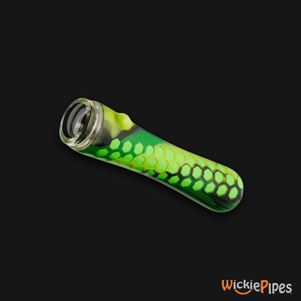 EYCE Oraflex Honeycomb Shorty 3.75-Inch Indestructible Silicone Chillum Smoking Pipe Jungle Green