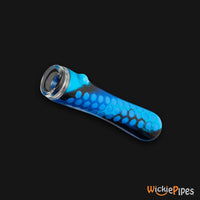 Thumbnail for EYCE Oraflex Honeycomb Shorty 3.75-Inch Indestructible Silicone Chillum Smoking Pipe Winter Blue