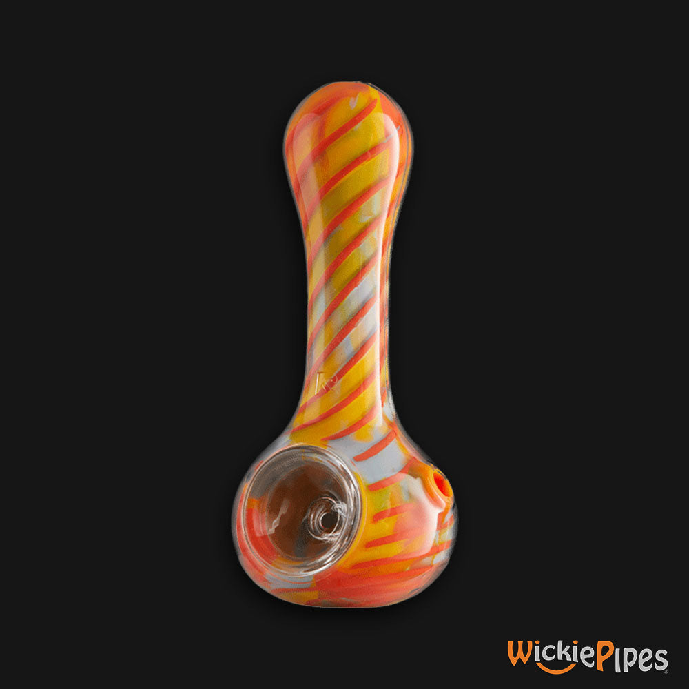 EYCE Oraflex Spiral Spoon 4.25-Inch Indestructible Silicone Smoking Pipe Desert Orange side carb