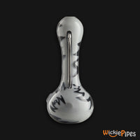 Thumbnail for EYCE Oraflex Switchback Spoon 4.25-Inch Indestructible Silicone Smoking Pipe Smoke Black stainless steel poker on back
