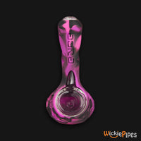 Thumbnail for EYCE ProTeck Alien Spoon 4.5-Inch Indestructible Glass Silicone Smoking Pipe Bangin Pink front