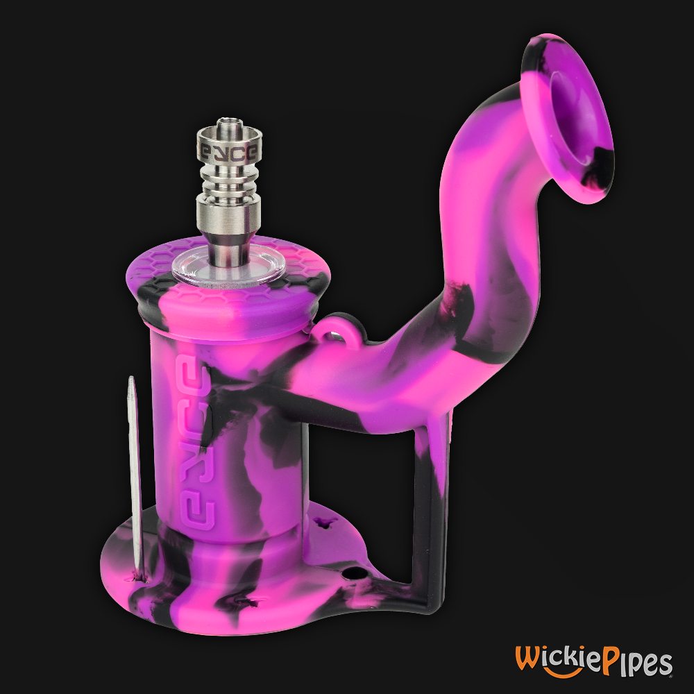 EYCE RIG 2.0 6-Inch Silicone Dab Rig Indestructible Silicone Smoking Water Pipe Bangin Pink