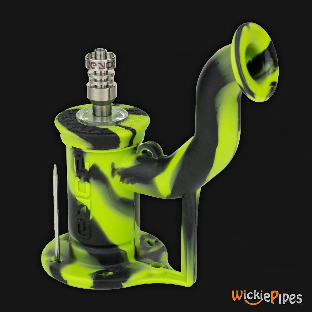 EYCE RIG 2.0 6-Inch Silicone Dab Rig Indestructible Silicone Smoking Water Pipe Creature Green