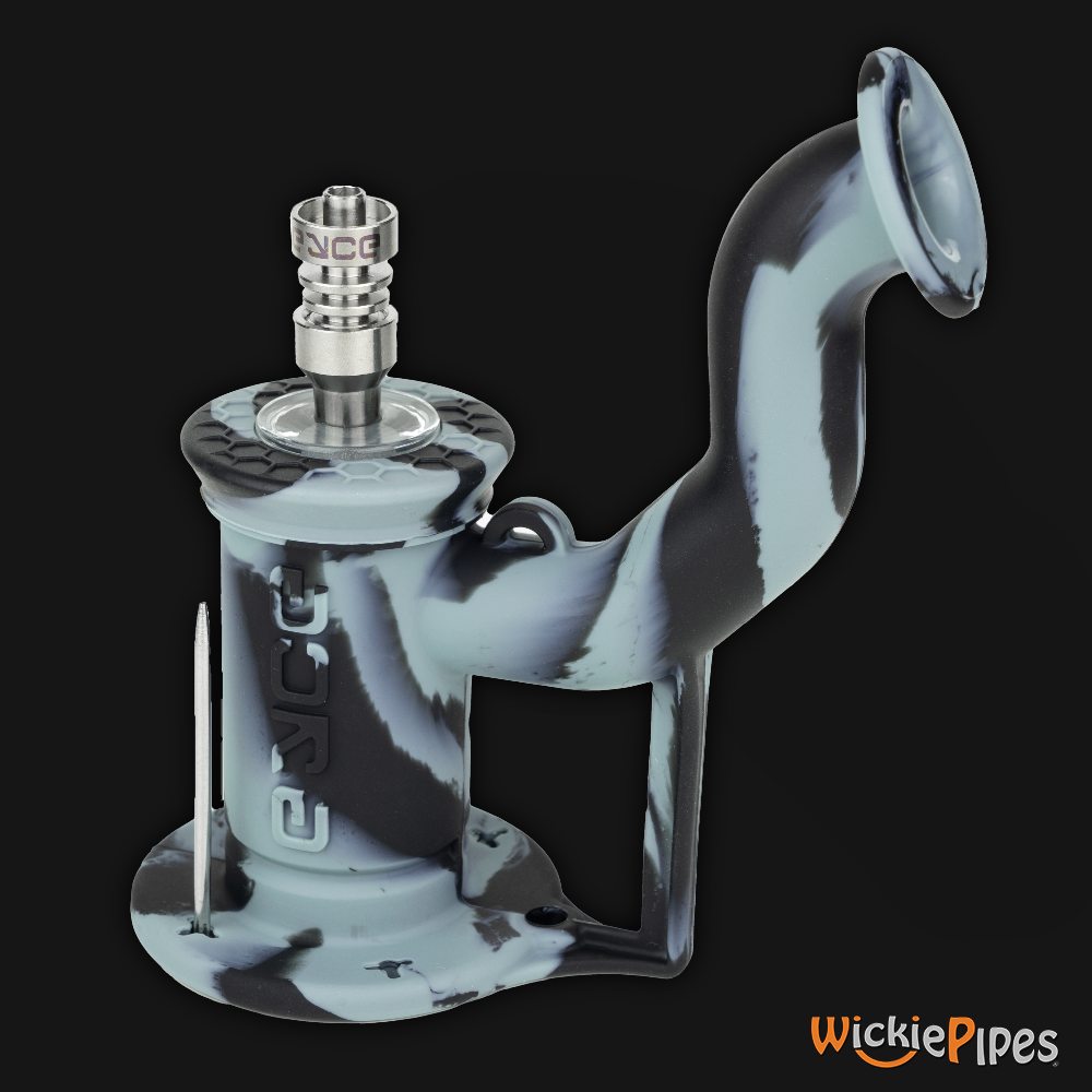 EYCE RIG 2.0 6-Inch Silicone Dab Rig Indestructible Silicone Smoking Water Pipe Smoke Black