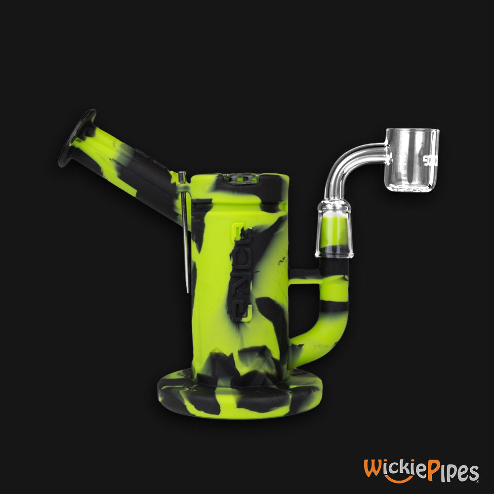 EYCE Sidecar Dab Rig 6-Inch Indestructible Silicone Smoking Water Pipe Creature Green