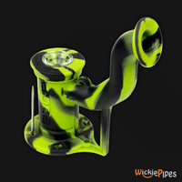 Thumbnail for EYCE Sidecar Dab Rig 6-Inch Indestructible Silicone Smoking Water Pipe Creature Green with protective 10mm glass collar