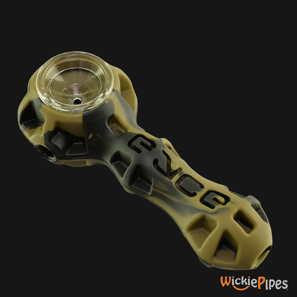 EYCE Spoon 4-Inch Indestructible Silicone Smoking Pipe Whiskey Brown mouthpiece