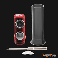 Thumbnail for Fumo Pipe Bling Aloha Red mouthpiece off screens and poker.