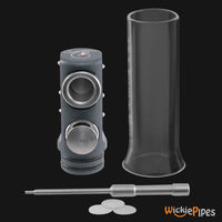 Thumbnail for Fumo Pipe Bling Swirl Gray mouthpiece off screens and poker.