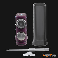 Thumbnail for Fumo Pipe Bling Swirl Purple mouthpiece off screens and poker.