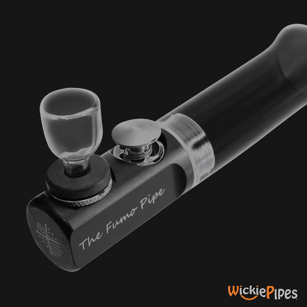 Fumo Pipe Universal Clear Glass Bowl on Pipe.
