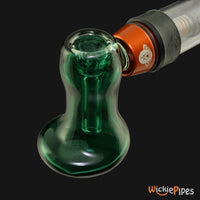 Thumbnail for Incredibowl - m420 Glass Water Pipe Attachment Aqua On m420 Close View