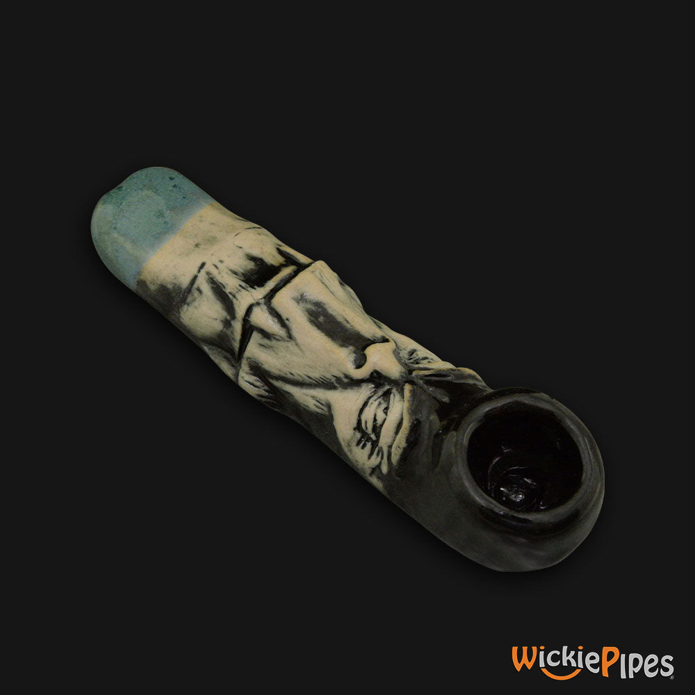 JM Ceramics 4 Tooth Grin Ceramic Hand Pipe bowl.