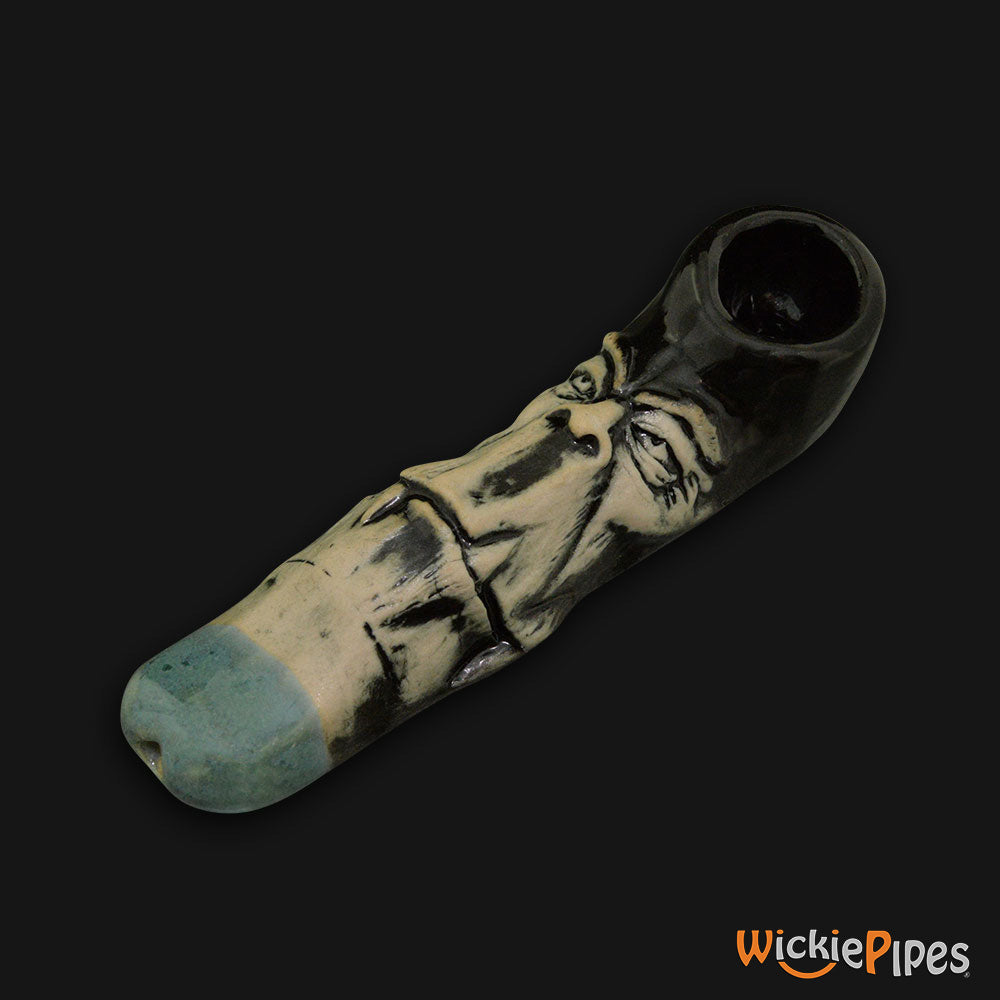 JM Ceramics 4 Tooth Grin Ceramic Hand Pipe mouthpiece.