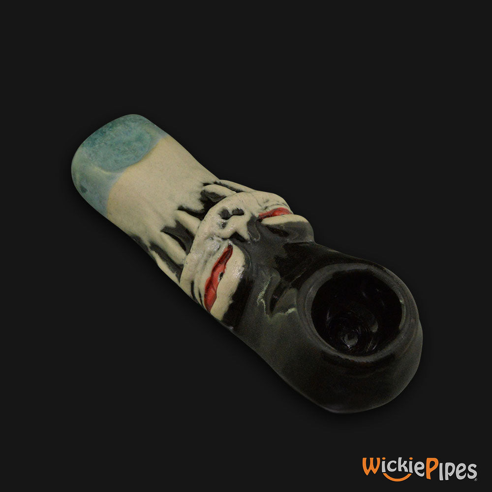 JM Ceramics 6 Tooth Grin Ceramic Hand Pipe bowl.