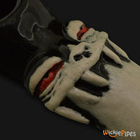 Thumbnail for JM Ceramics 6 Tooth Grin Ceramic Hand Pipe detailed.